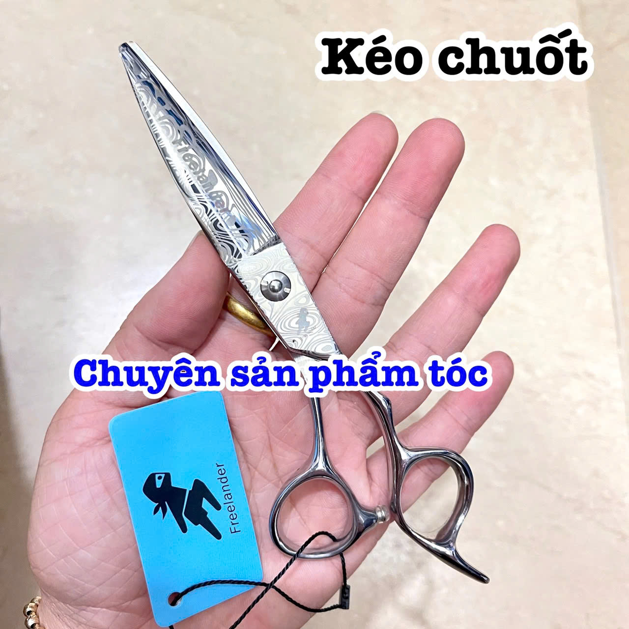 Freelander Kéo chuốt tóc cao cấp Nhật Freelander 6.0 in thép S440C độ cứng 62HRC lưỡi sắc bén thiết kế tay cầm thuận tiện