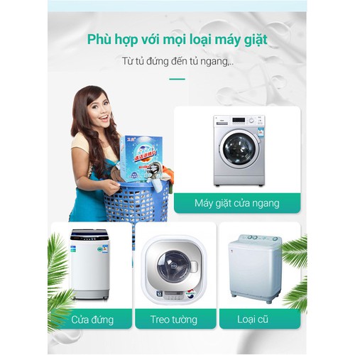 [HCM]Hộp 12 Viên Tẩy Lồng Máy Giặt