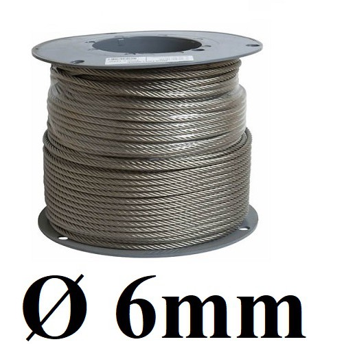 DÂY CÁP INOX 304 thép không gỉ đủ kích thước ( 1.5mm, 2mm, 2.5mm, 3mm, 4mm, 5mm, 6mm ) dài 100 mét