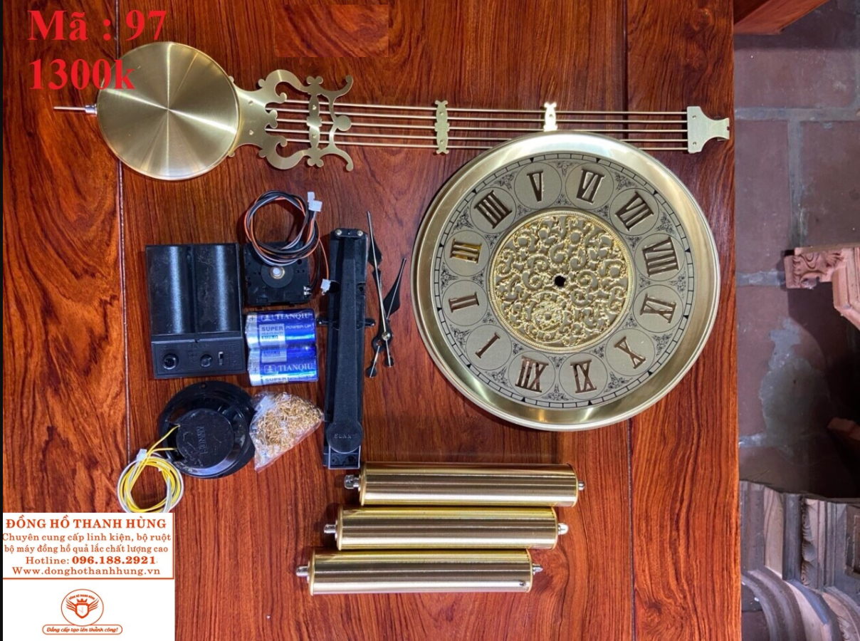 Bộ máy đồng hồ quả lắc cây- bộ ruột đồng hồ quả lăc cây máy sunny mặt 32 tặng kèm 1 cặp pin tốt- có bảo hành- Đồng Hồ Thanh Hùng