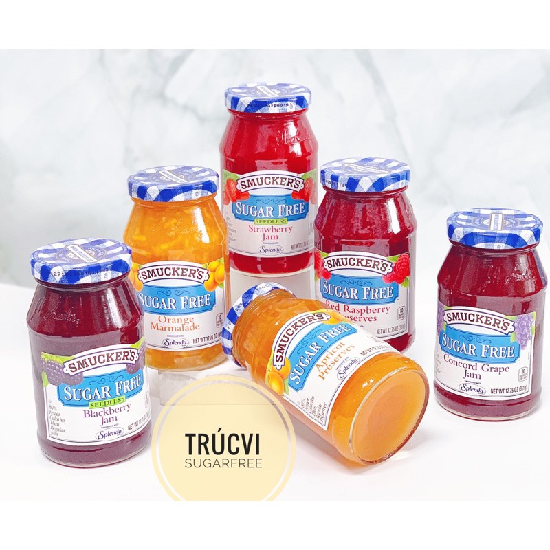 Mứt trái cây không đường Smuckers ( eat clean, diet, tiểu đường ,gymer )