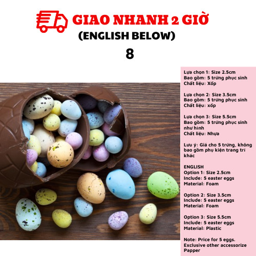 Bộ trứng trang trí lễ Phục Sinh Easter Eggs lps23