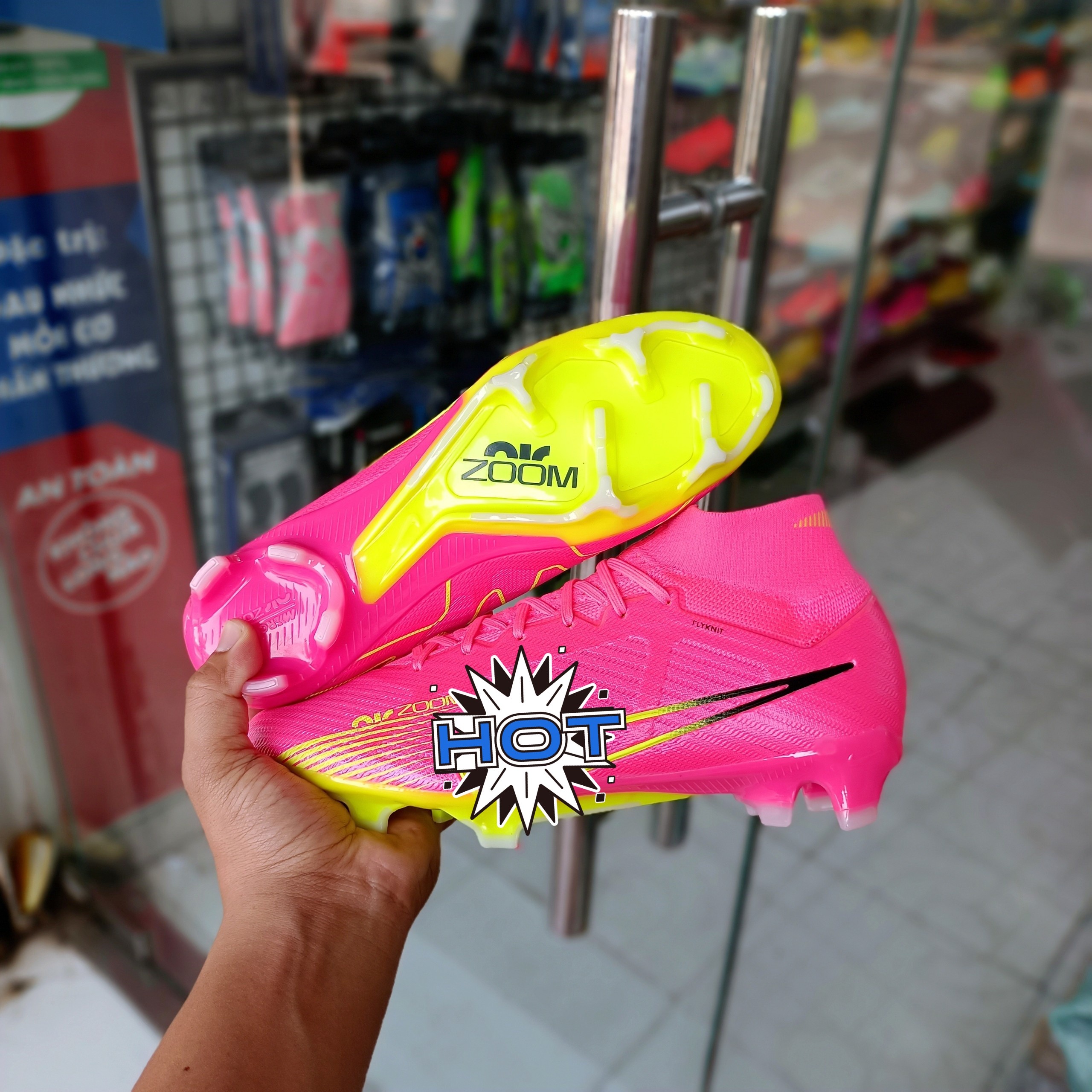 giày đấ bóng mercurial superfly 9 elite fg ( tặng kèm tất + túi rút hộp )
