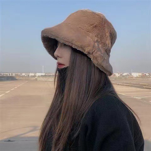 Mũ Lông Thỏ Siêu Dày Ấm Mịn Phong Cách
