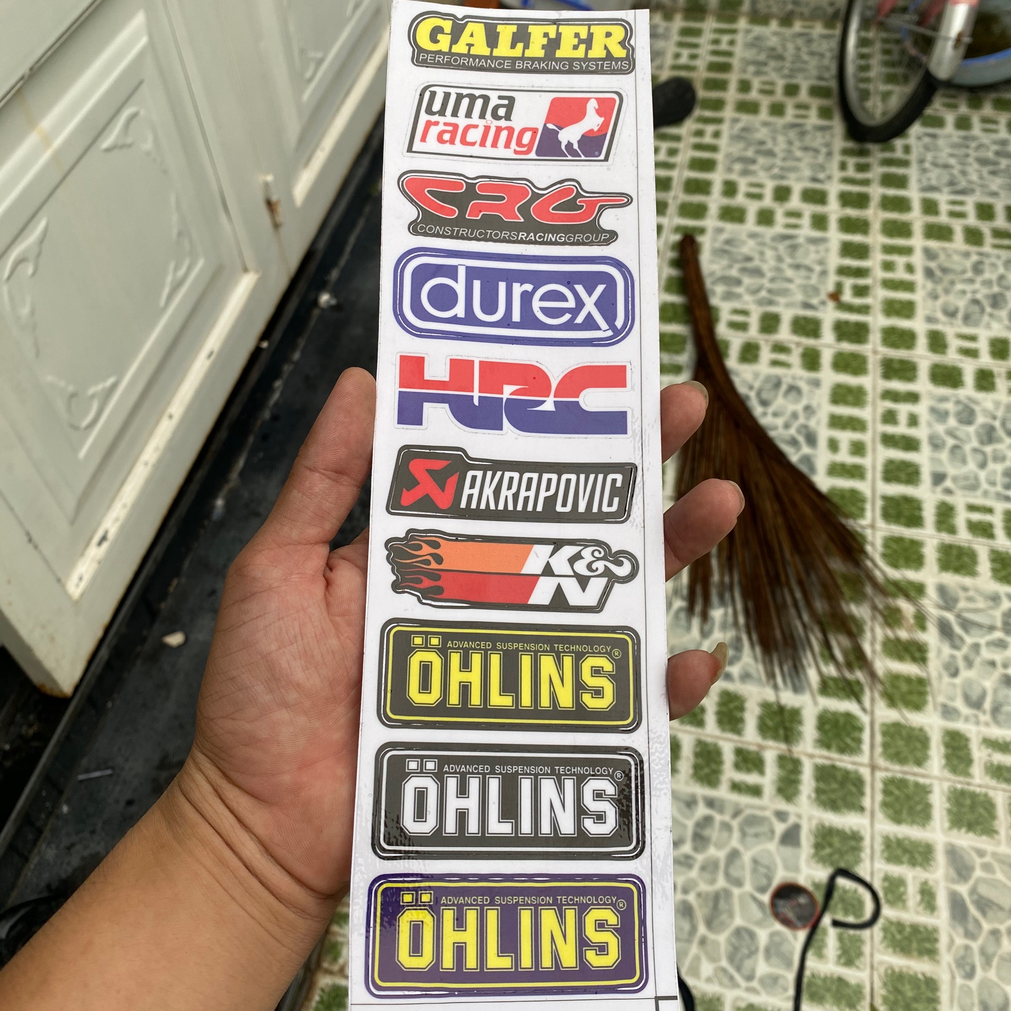 Combo 10 tem logo sticker dán trang trí xe máy