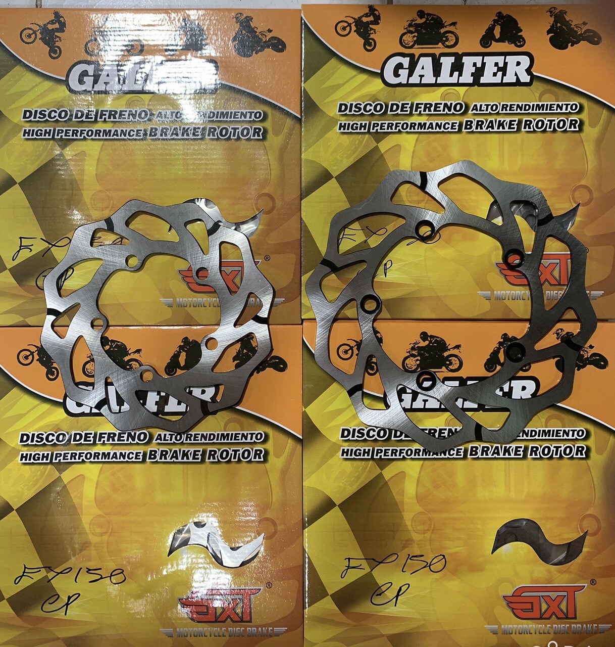 Combo dĩa thắng trước sau ex150 Galfer