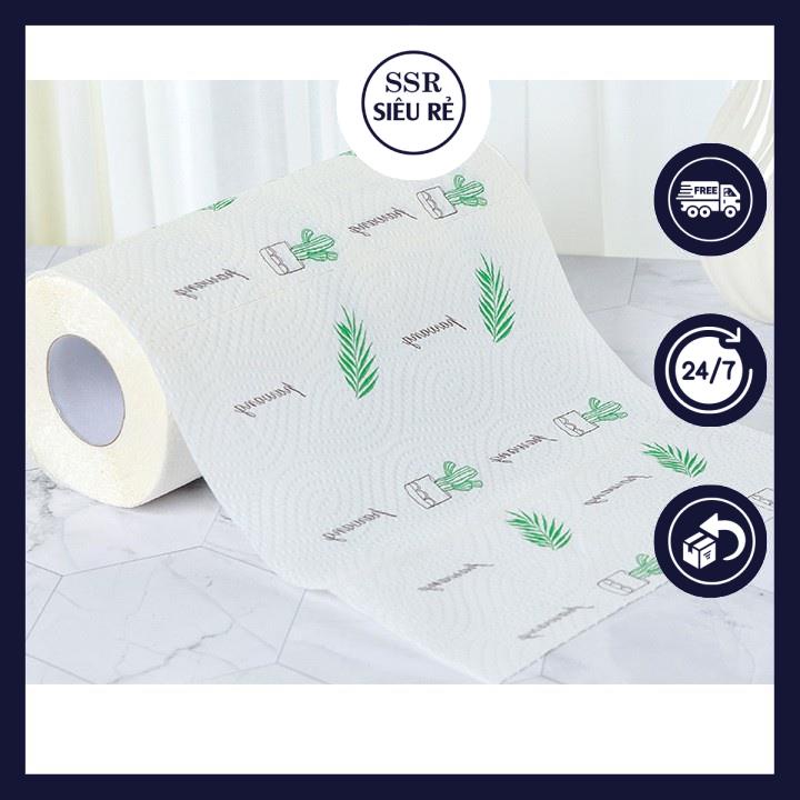 Cuộn Khăn Giấy Thấm Dầu Mỡ Hình Củ Quả Dễ Thương