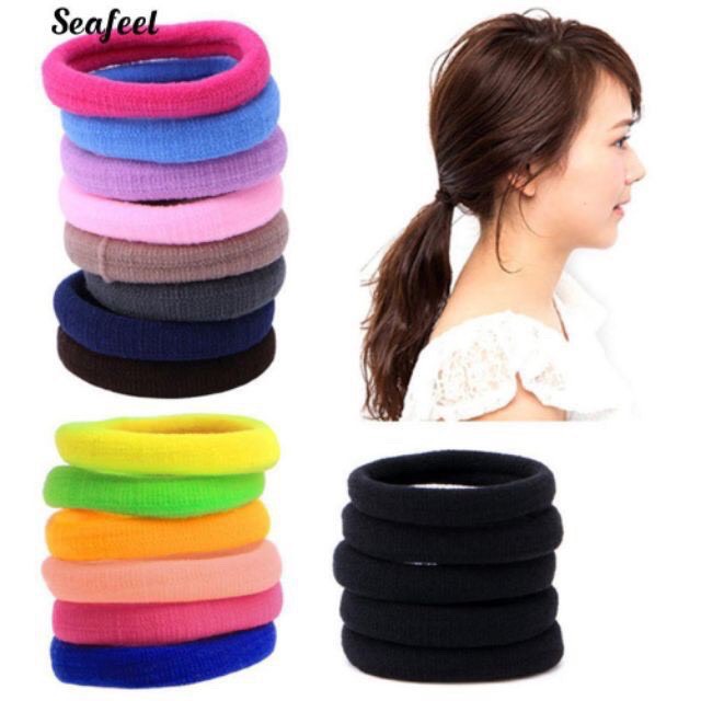 Chun cột tóc bản to bền đẹp (túi 100 dây)