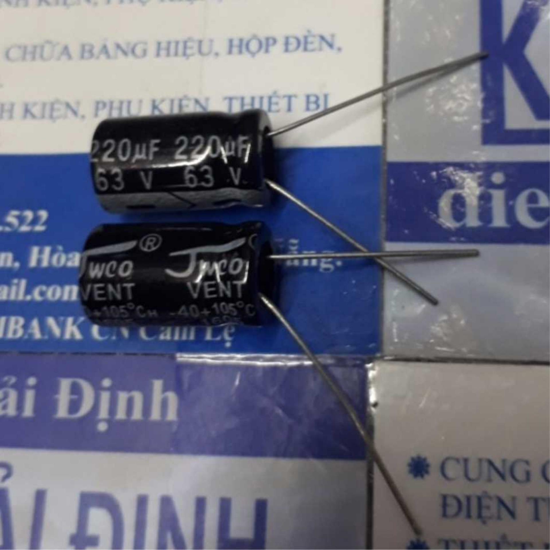 20 con tụ hóa, tụ phân cực 220uf 63v kde1806
