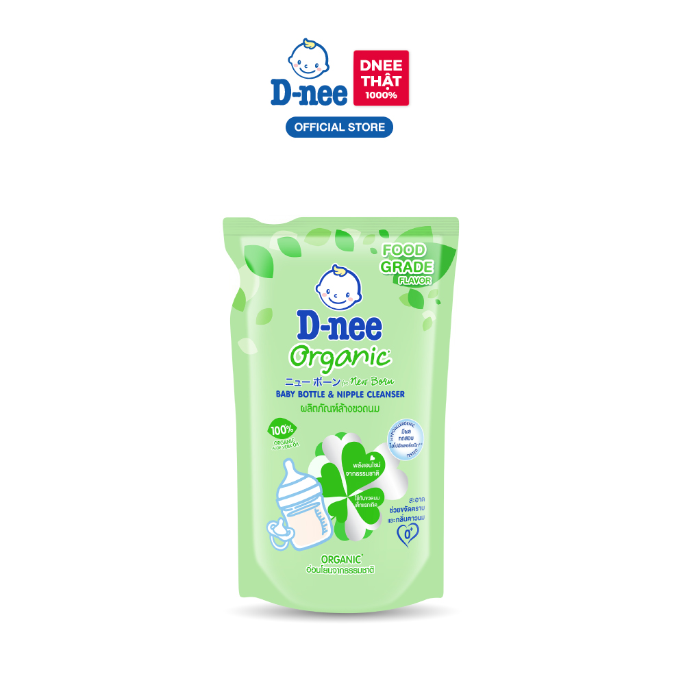 D-Nee Baby Bottle Cleaner from Organic Aloe Vera, Safe and Benign, Effective in Disinfecting - 550ml Bag