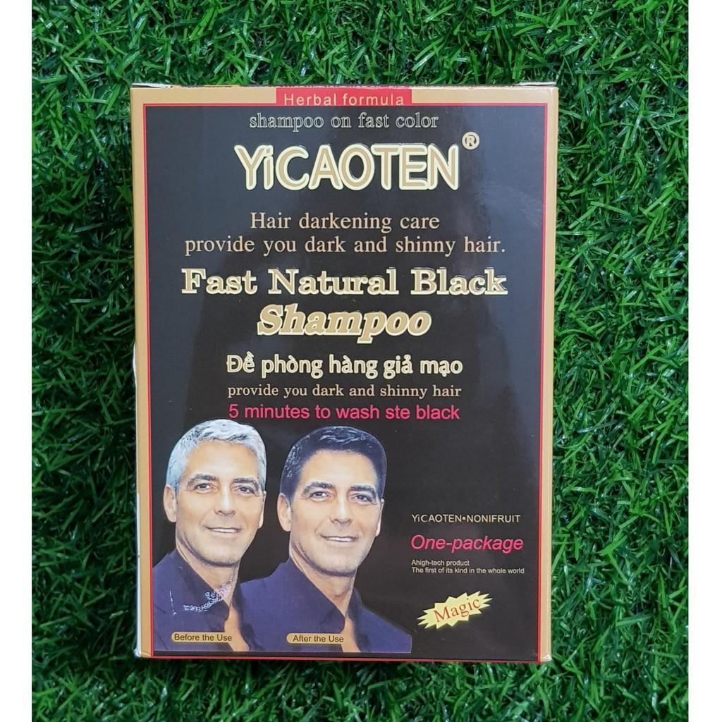 [HCM]Dầu gội đen tóc Yicaoten ( hộp 10 gói )