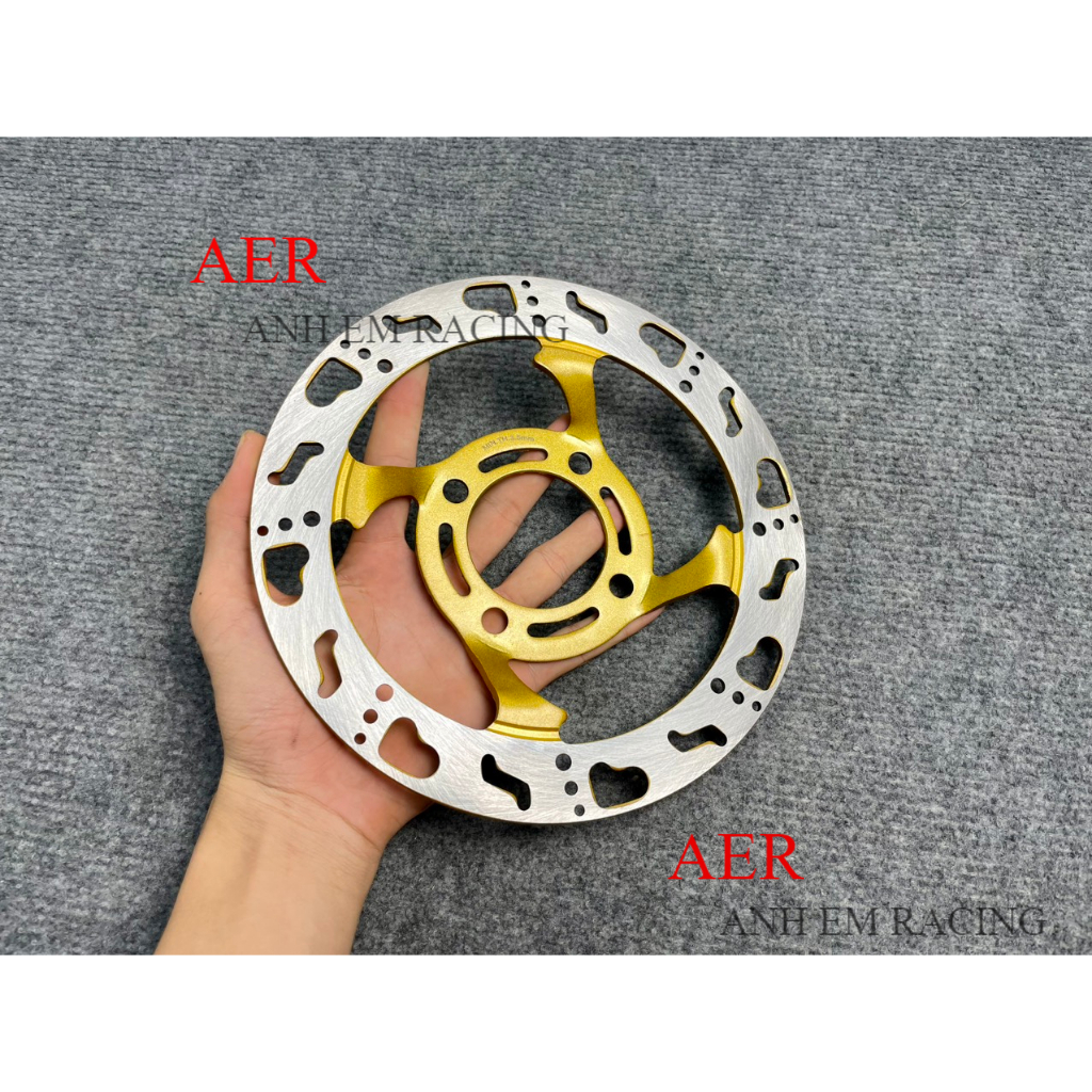 Đĩa thắng trước 4 lỗ lõm phay hình bàn chân