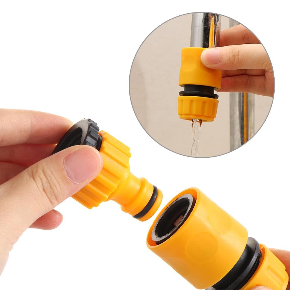 Set 1 đầu nối gắn vòi nước kèm 2 đầu nối ống nước 1/2 3/4 chất lượng cao