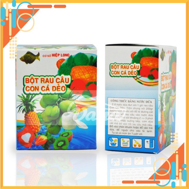 Hộp 12 gói thạch rau câu cá dẻo