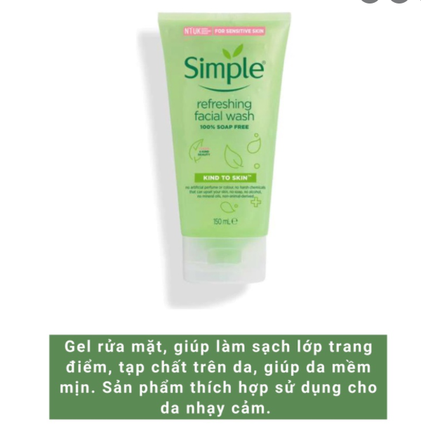 Sữa rửa mặt Simple Refreshing Facial Wash 150ml