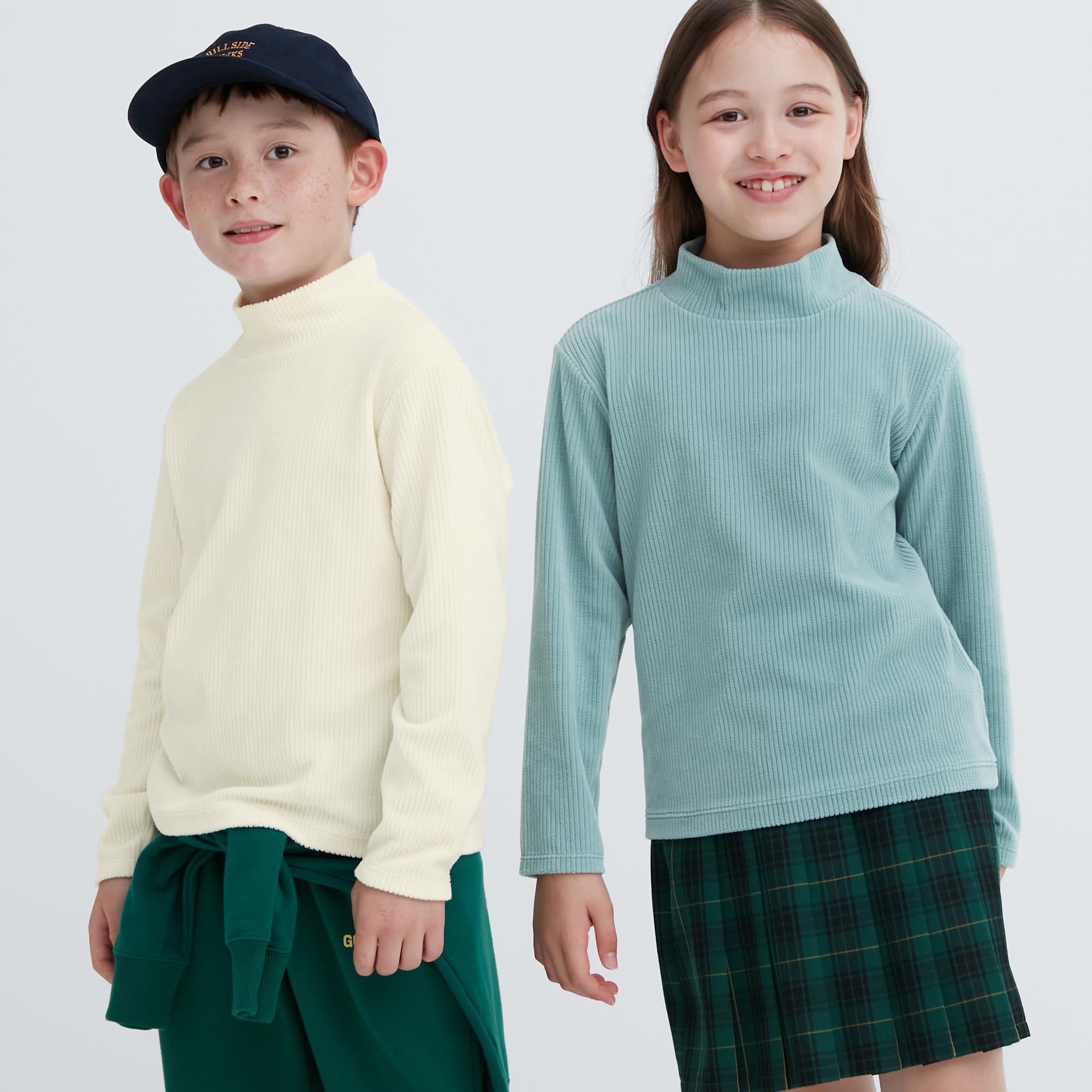 [Auth Uniqlo] Áo Nỉ Dạ Lông Cừu Cao Cổ Trẻ Em - Tag Nhật