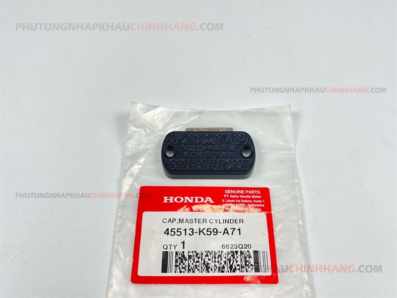 Nắp bình dầu thắng vario, click, genio chính hãng honda indo 45513k59a71