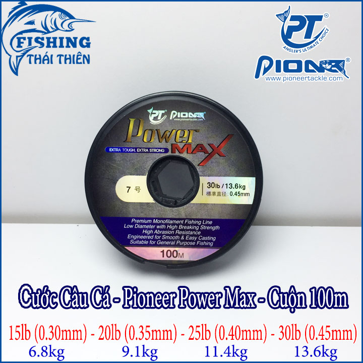 [HCM]Cước câu cá Pioner PowerMax Cuộn 100m