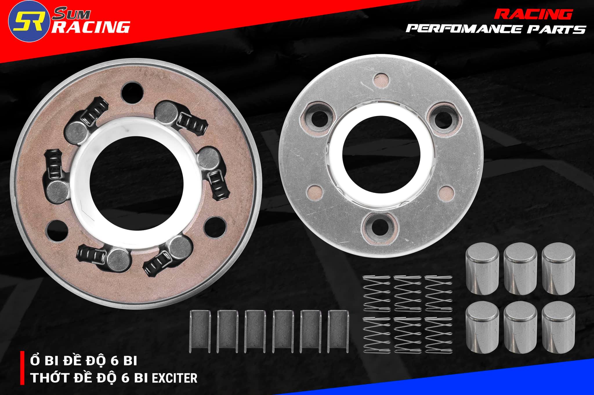 THỚT ĐỀ ĐỘ CÓ LÒ XO  6 VIÊN BI SUM RACING  EXCITER 150 & EX135 (5S)