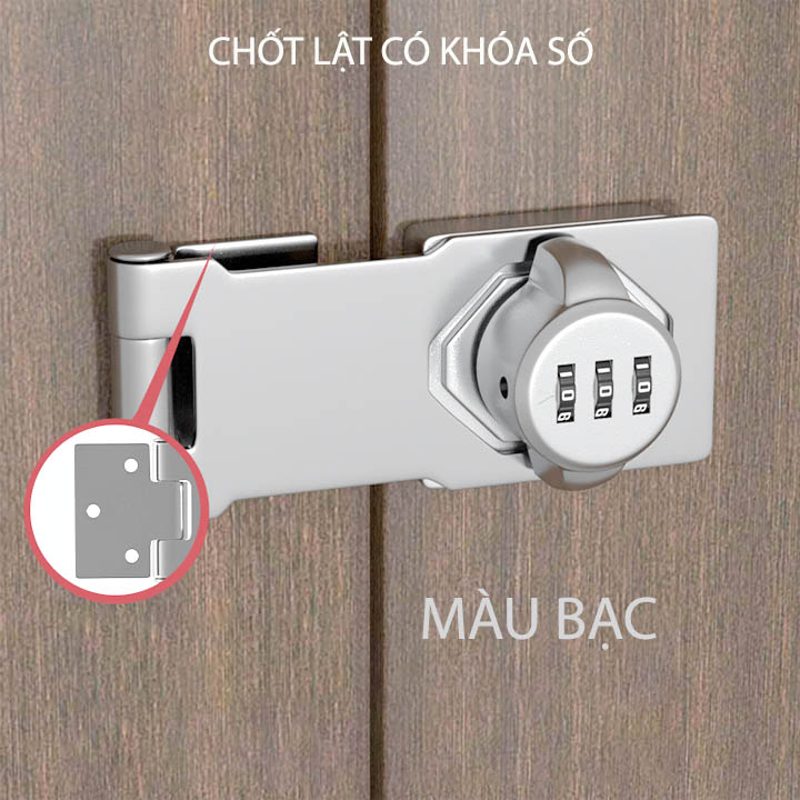 Chốt khóa số dạng lật dùng cho tủ, ngăn kéo bàn, cửa các loại