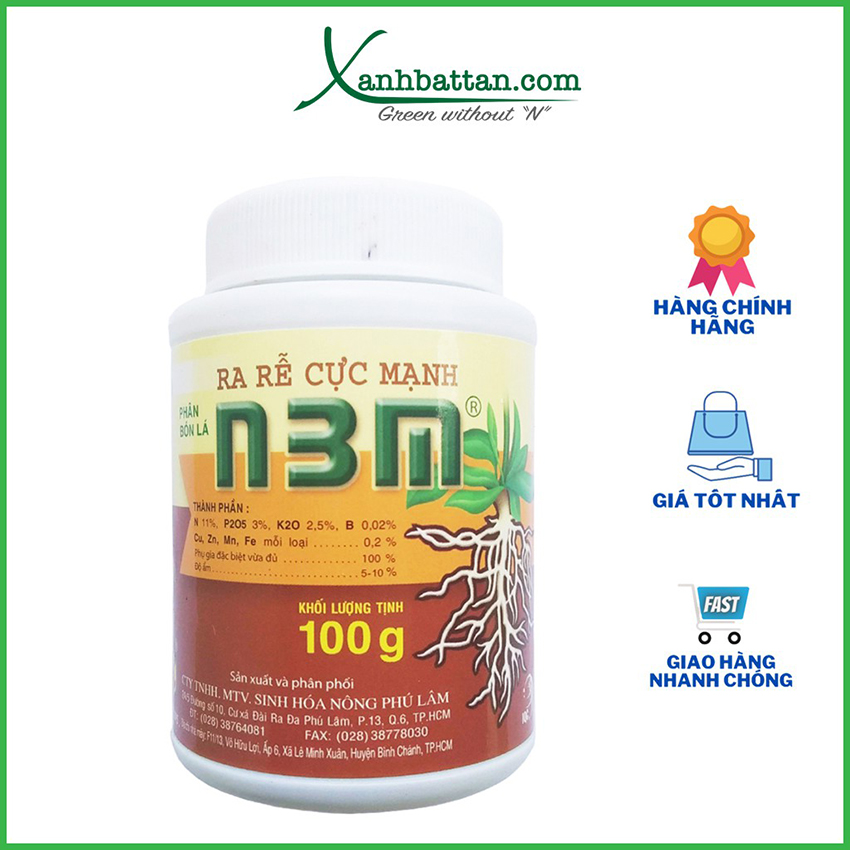 Kích Thích Ra Rễ Cực Mạnh N3M Lọ 100 Gram