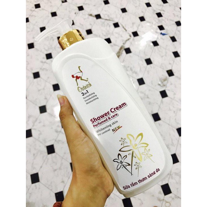 Sữa tắm dưỡng da 2in1 đà điểu ostrich shower gel 900ml
