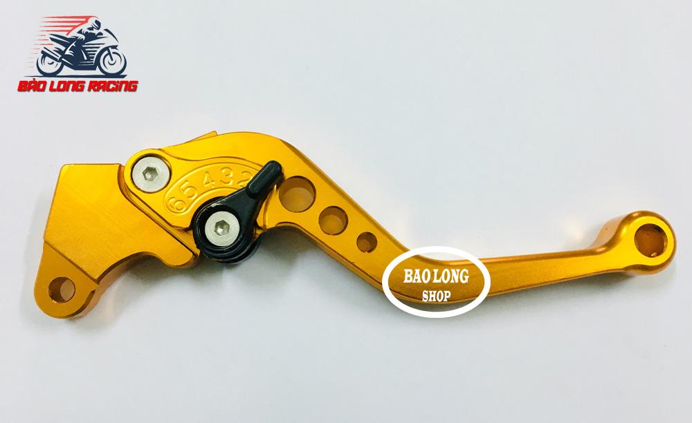 Tay thắng Đùm nhôm 6 số CNC dành cho xe Wave,Dream...(màu vàng)