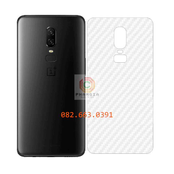 Miếng dán mặt lưng skin carbon Oneplus 6