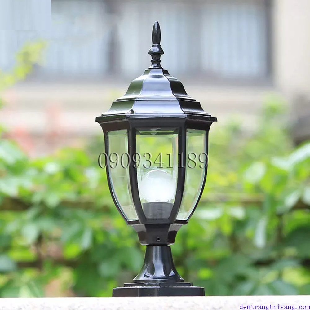 [HCM]Đèn trụ cổng gắn cột ngoài trời sơn tĩnh điện