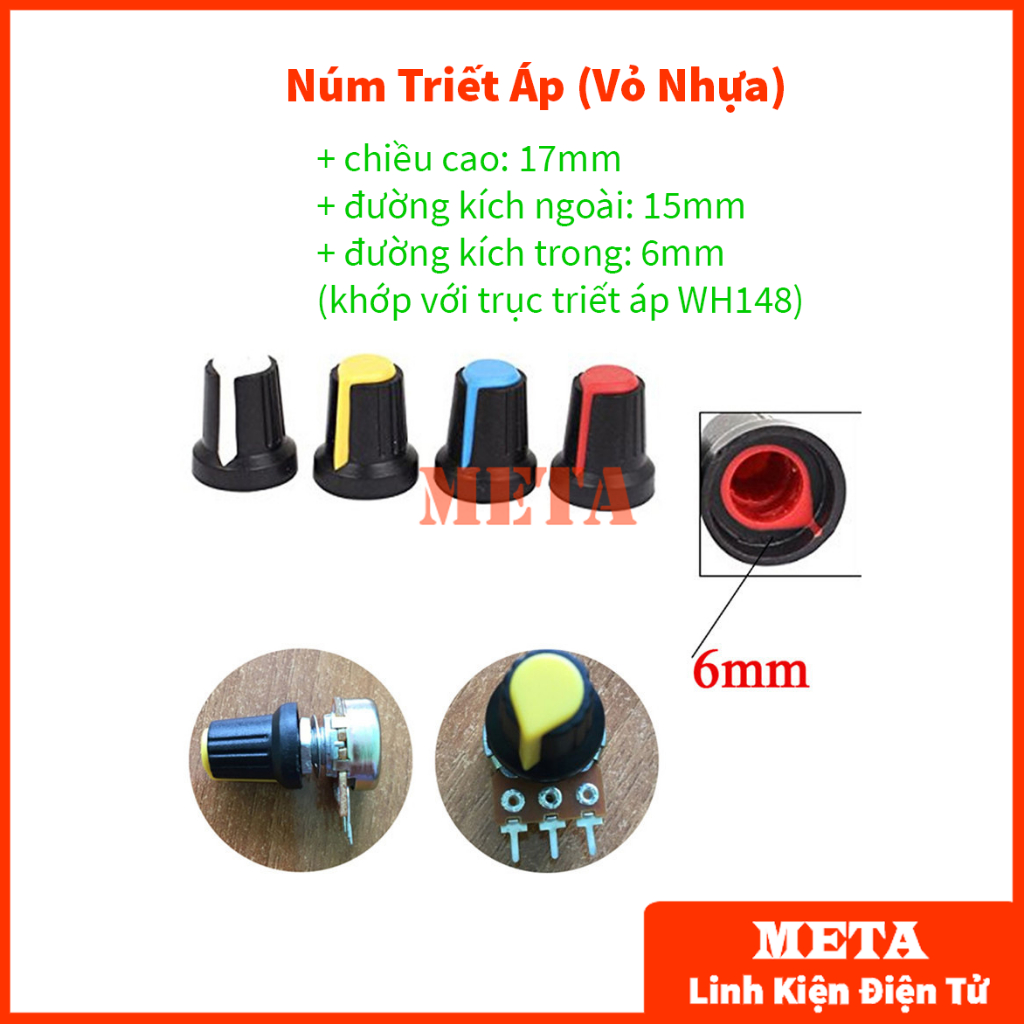 Triết áp đơn 3 chân wh148 1k 2k 5k 10k 20k 50k 100k 500k 1m chất lượng cao