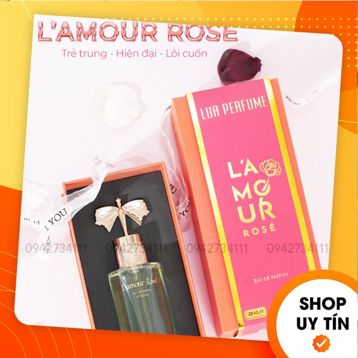 [Chính Hãng] Nước Hoa Nữ Lamour Rose 85ml LUA Perfume