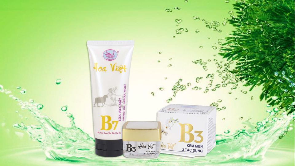 Sữa rửa mặt sáng da ngừa mụn Hoa Việt B7