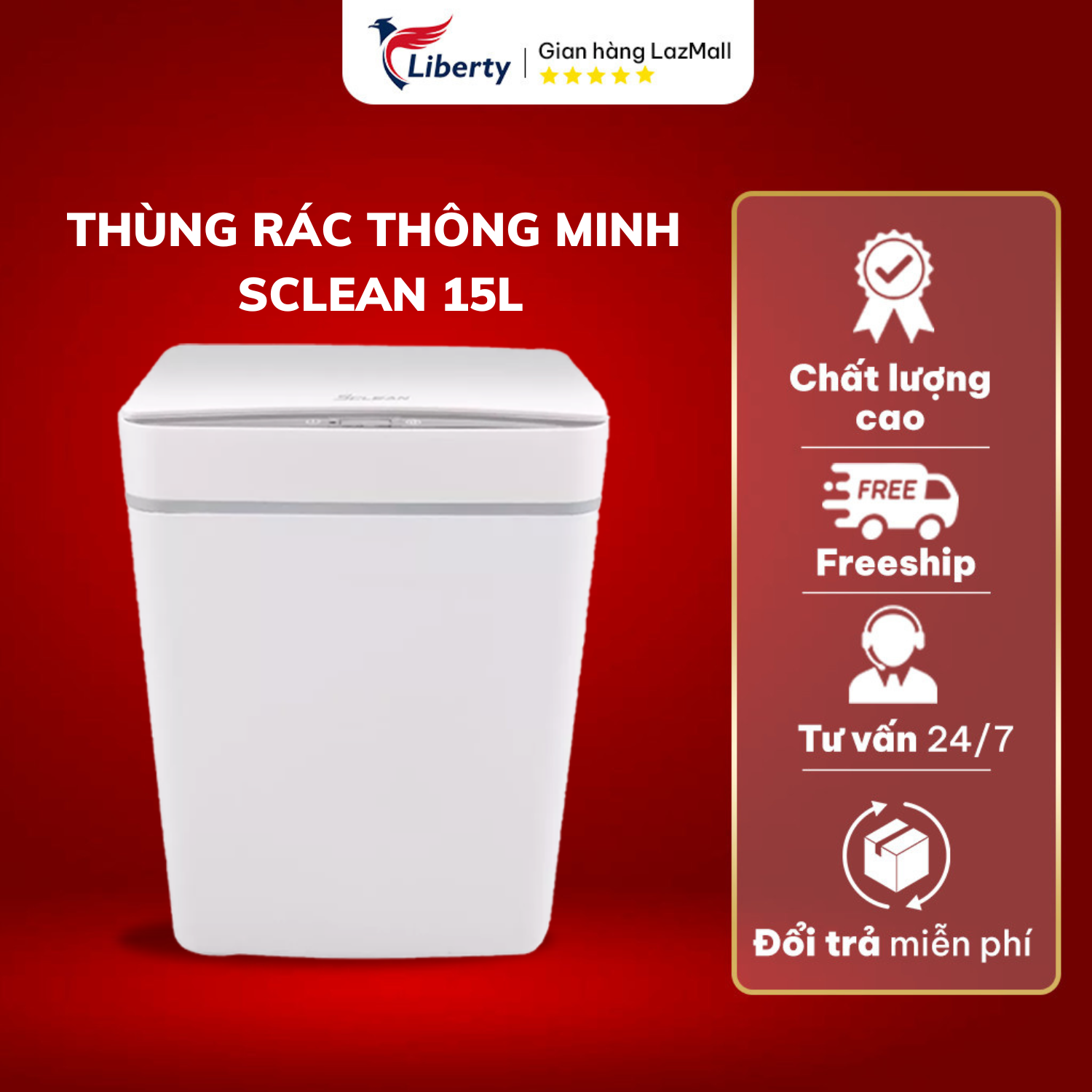 Thùng rác thông minh SCLEAN, cảm ứng tự động...