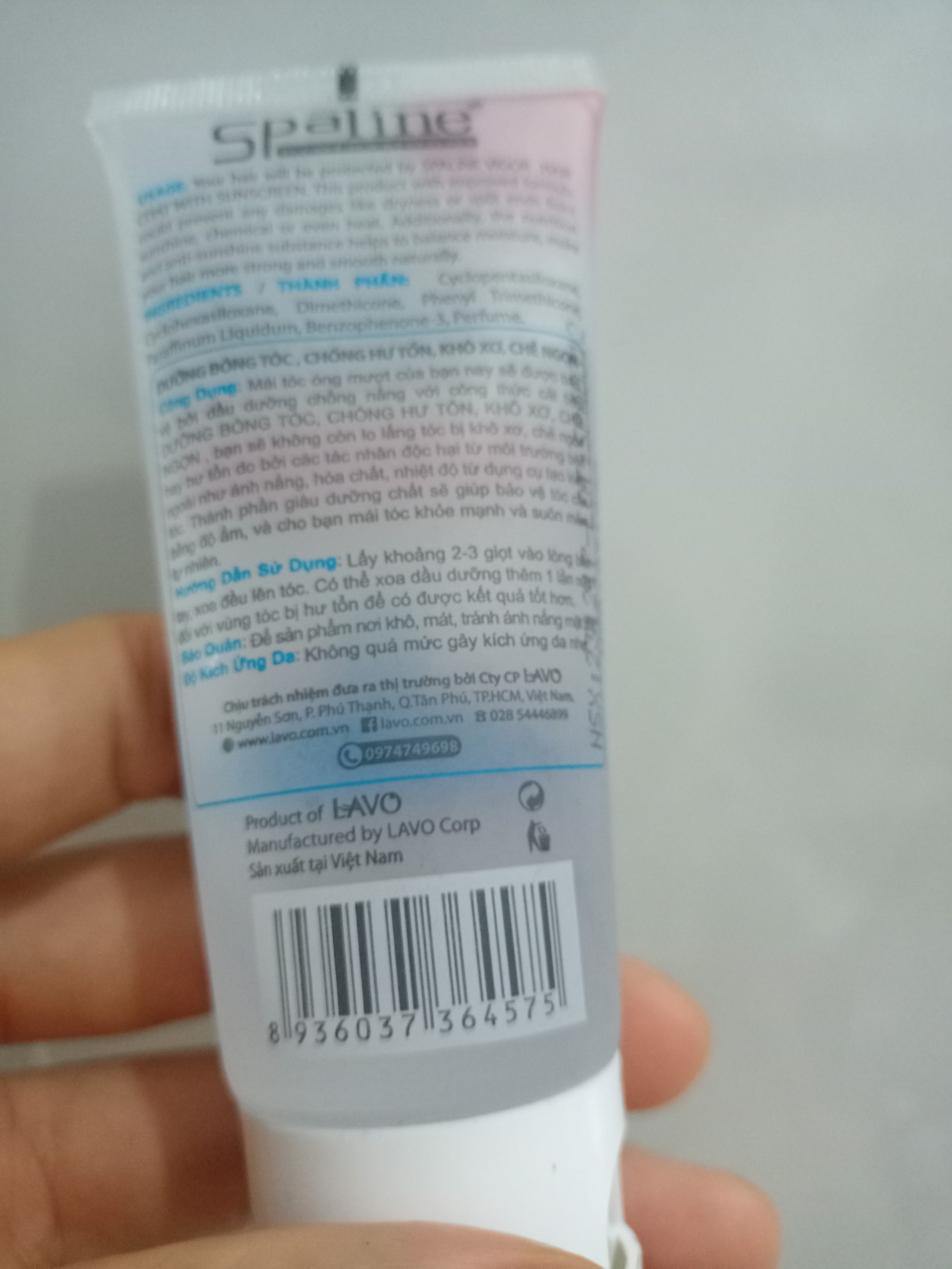 Serum dưỡng tóc lavox spaline