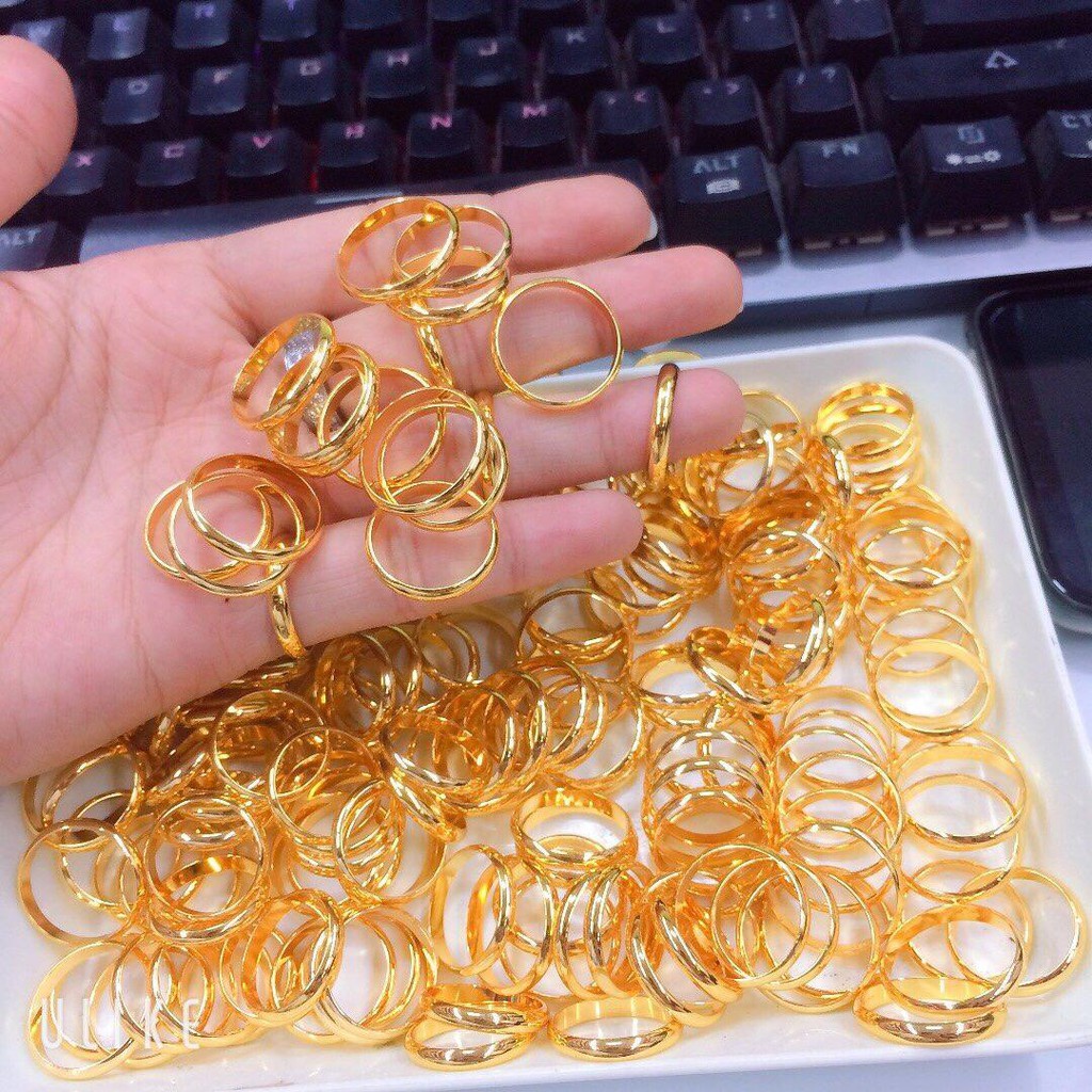 Nhẫn vàng xi mạ tây nữ, nhẫn chỉ cô dâu làm lễ cưới thiết kế thời trang sang trọng Tubi VN26081919- Giá Mềm Nhất Sàn - Bao đổi trả