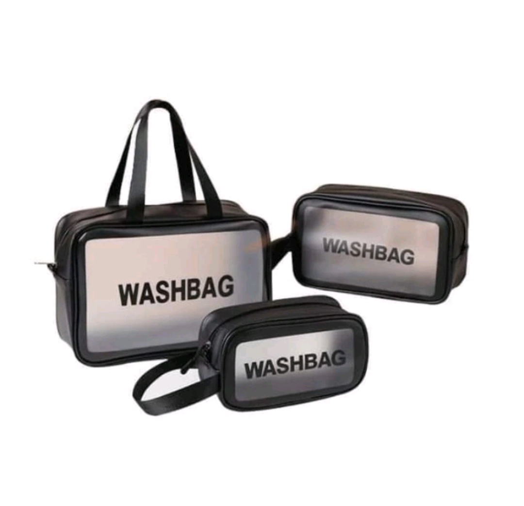 Set 3 túi đựng mỹ phẩm Washbag hồng