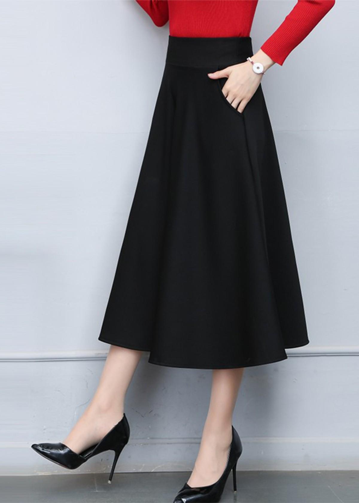 CV1919 : Chân váy ren tầng xòe dài - yishop.com.vn