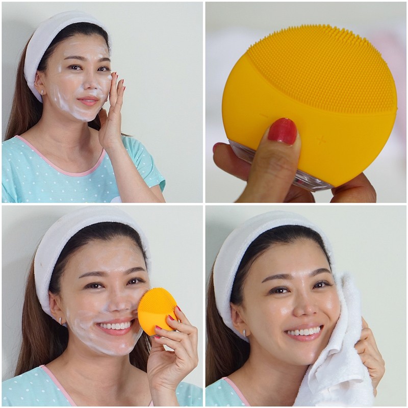 [HCM]Máy rửa mặt massage da mặt làm sạch da silicon mini đa năng