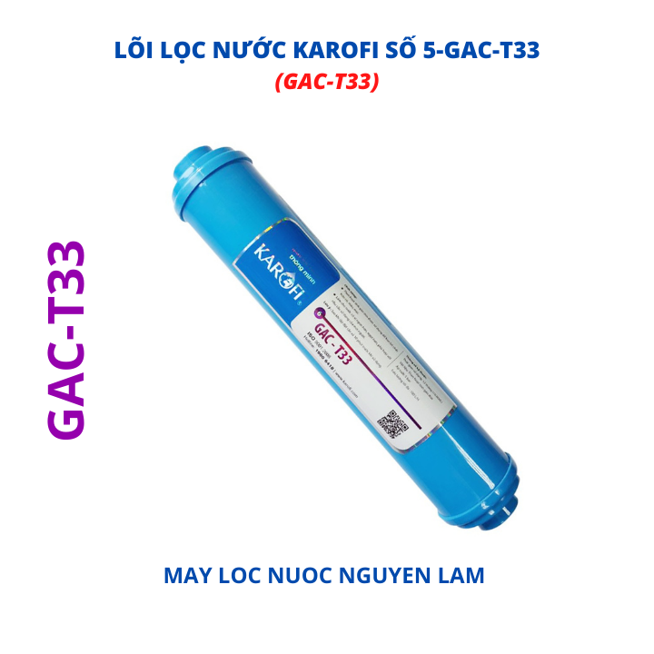 (HCM) Lõi Lọc Nước KAROFI Số 5-GAC-T33
