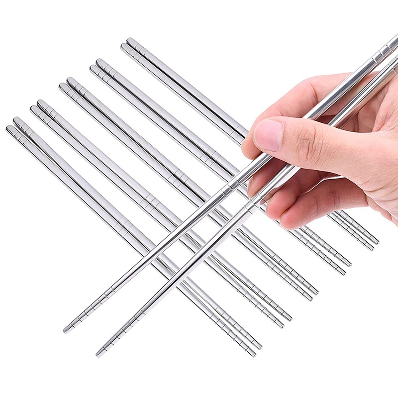 Bộ 5 Đôi Đũa Inox Cao Cấp - Đũa inox không gỉ