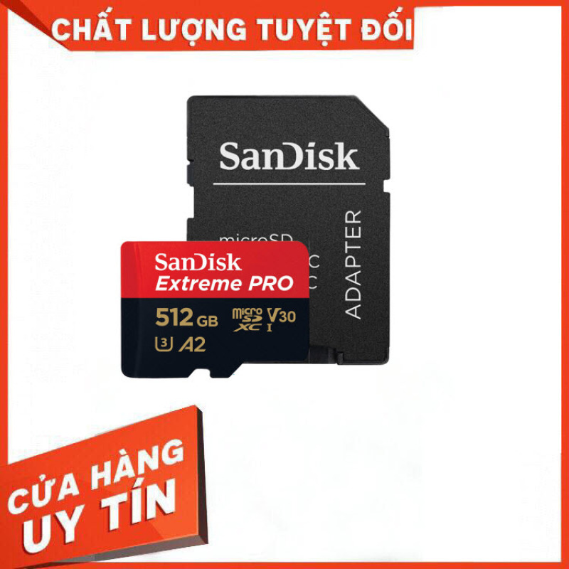 [Hãng Phân Phối Chính Thức] Thẻ Nhớ MicroSDXC SanDisk Extreme Pro V30 A2 512GB 170MB/s SDSQXCZ-512G-GN6MA - Bảo Hành 5 Năm