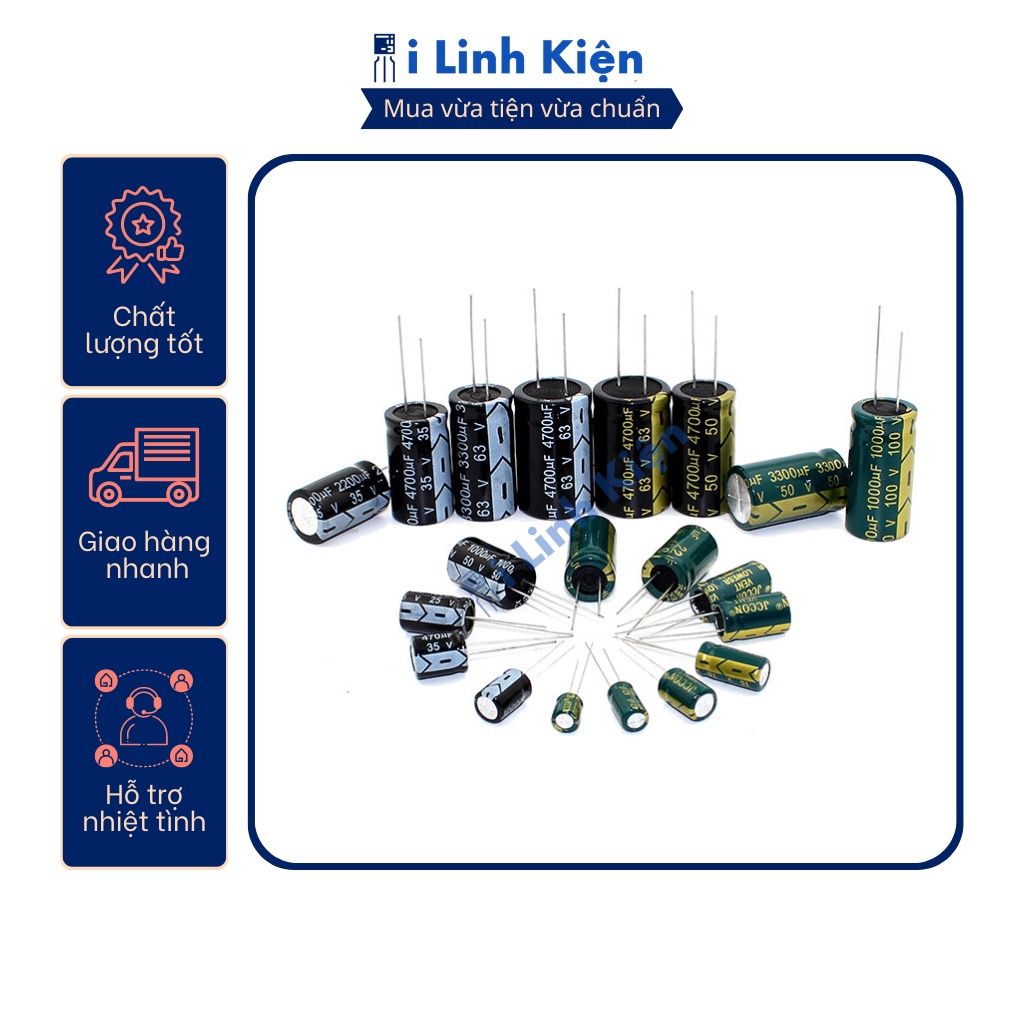 Tụ hóa 470UF 35V chất lượng tốt.