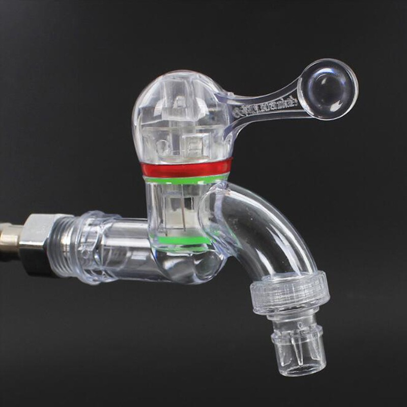 Vòi nước hồ nhựa trắng đục phi 27 - Vòi nước quai gạt gắn bồn rửa tay, chất liệu nhựa siêu bền và chắc chắn - Vòi hồ gạt tay nhựa