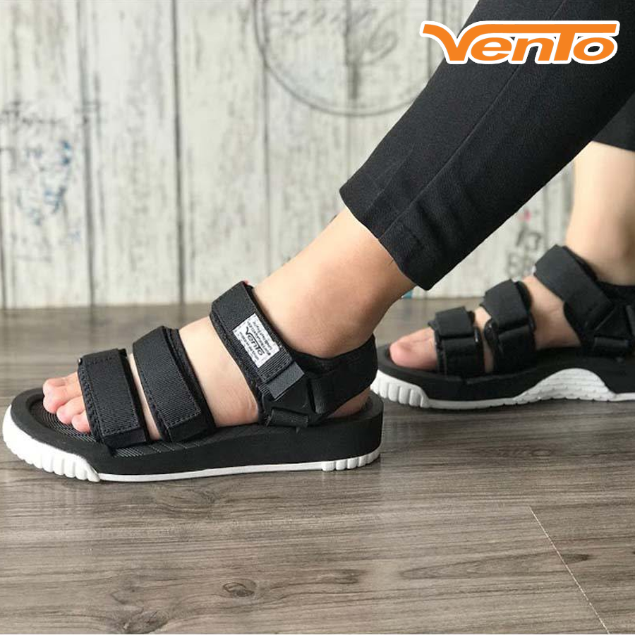 Giày Sandal Vento SD9801 Đen 3 Quai