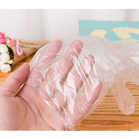 Hộp Găng Tay Nilon Dùng 1 Lần(100 cái)