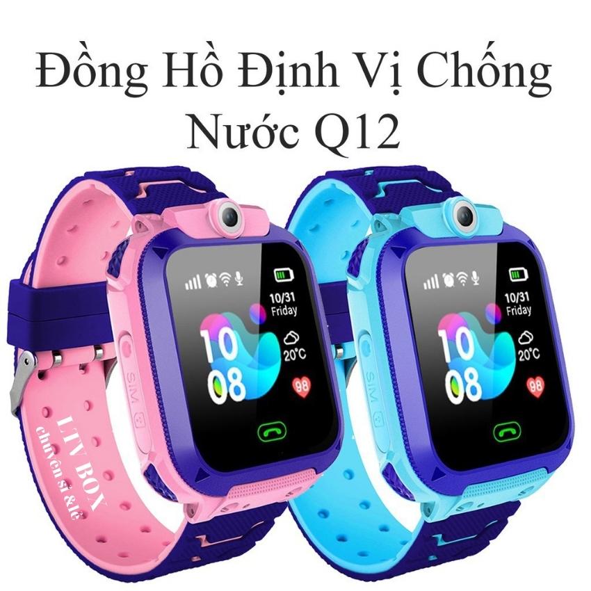 Đồng Hồ Thông Minh Định vị trẻ em Q12 Lắp Sim 4G Nghe Gọi Nhắn Tin 2 Chiều Như Điện Thoại Chống nước IP67, Định Vị LBS,