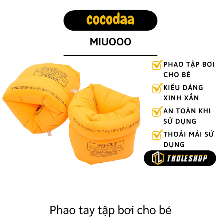 Phao tay tập bơi Miuoo cho bé - Combo 2 chiếc Phao tay tập bơi túi khí -Phao tập bơi cho trẻ em