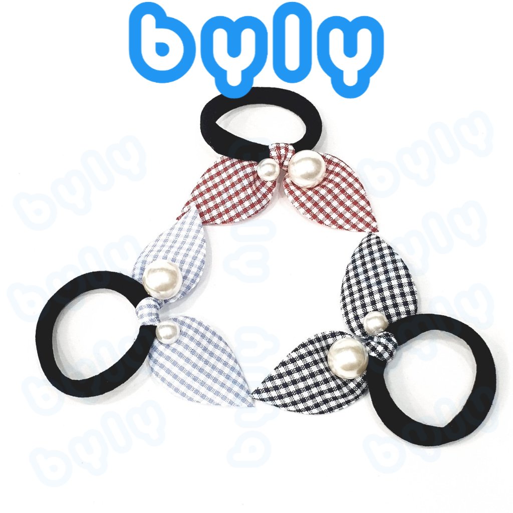 Cột tóc có nơ quý phái nhiều màu caro - ByLy Store