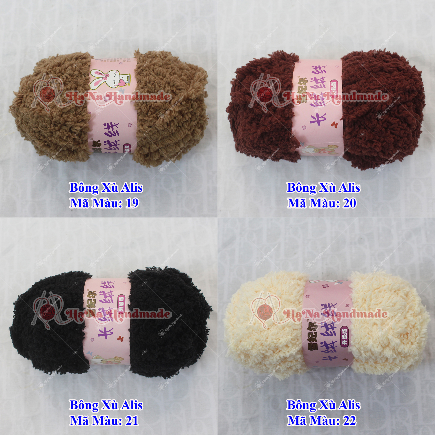 Bông Xù Alis - len bông xù 25k/cuộn/50gram