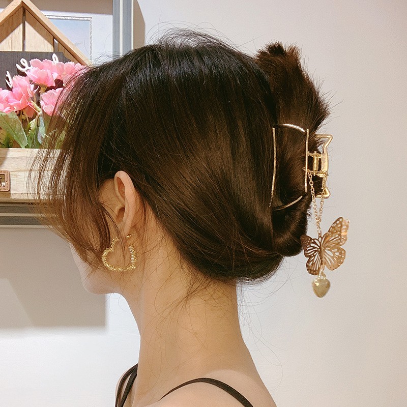 Cặp Tóc Kim Loại Hình Bướm ,Kẹp Tóc Càng Cua Cho Nữ, Phong Cách Hàn Quốc , Captocdep Queenshop